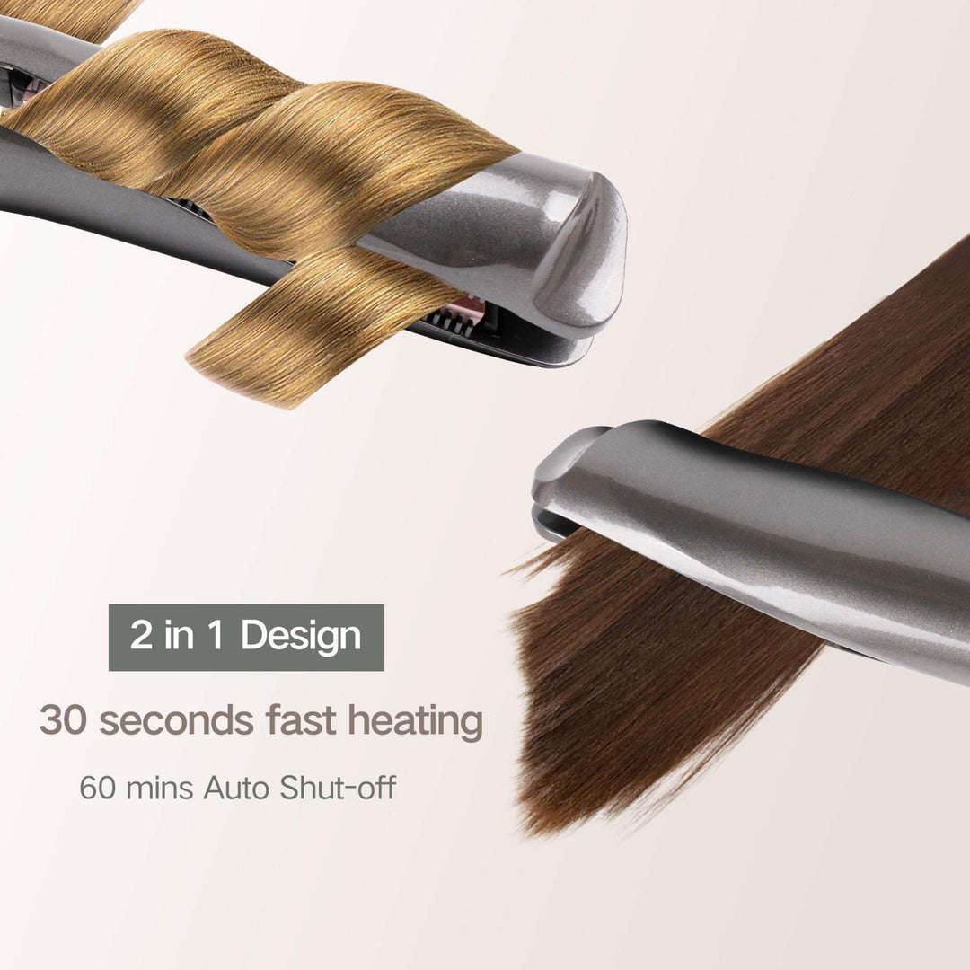 Hair Straightener & Curling, Tourmaline Ceramic Twisted Flat Iron