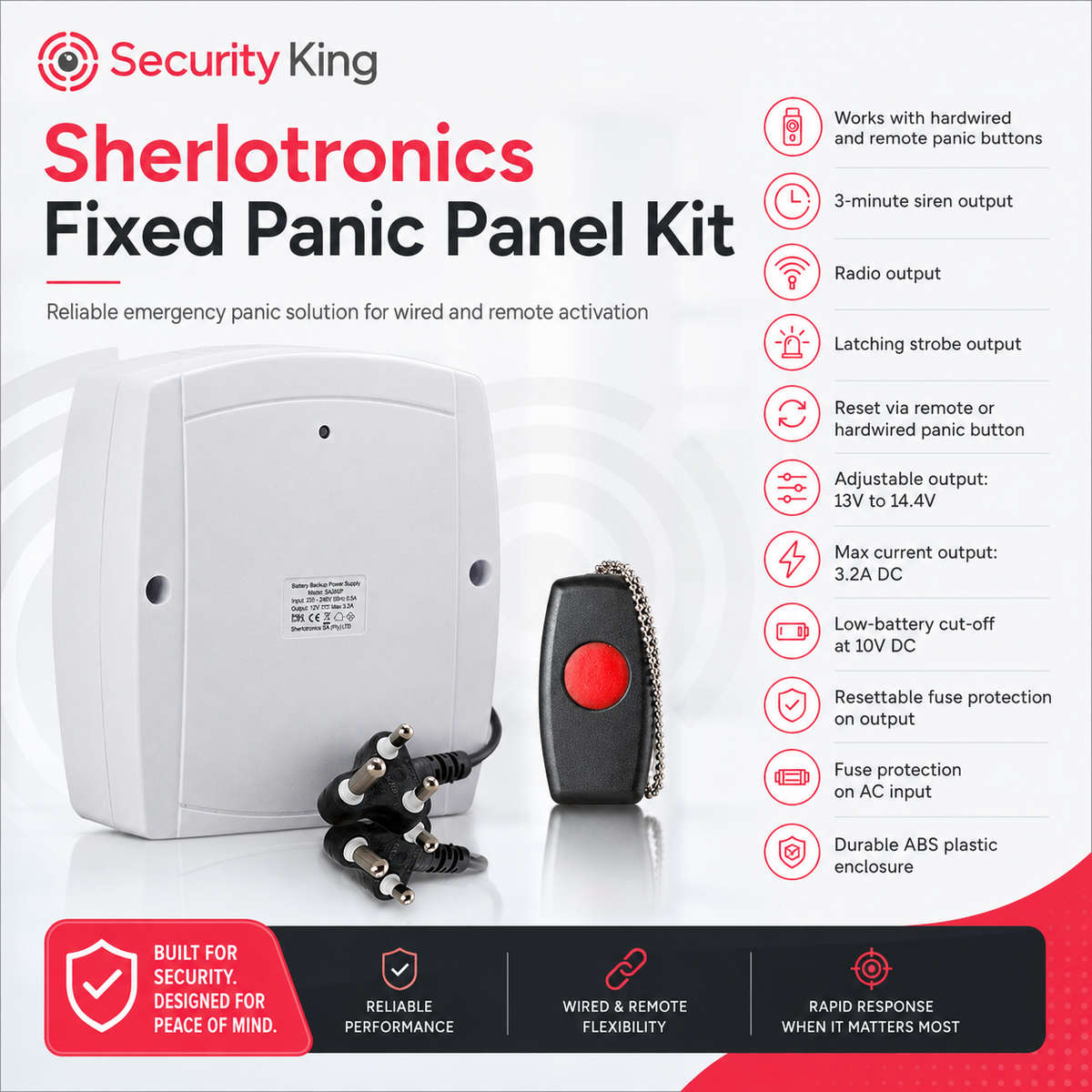Sherlotronics Fixed Panic Panel Kit