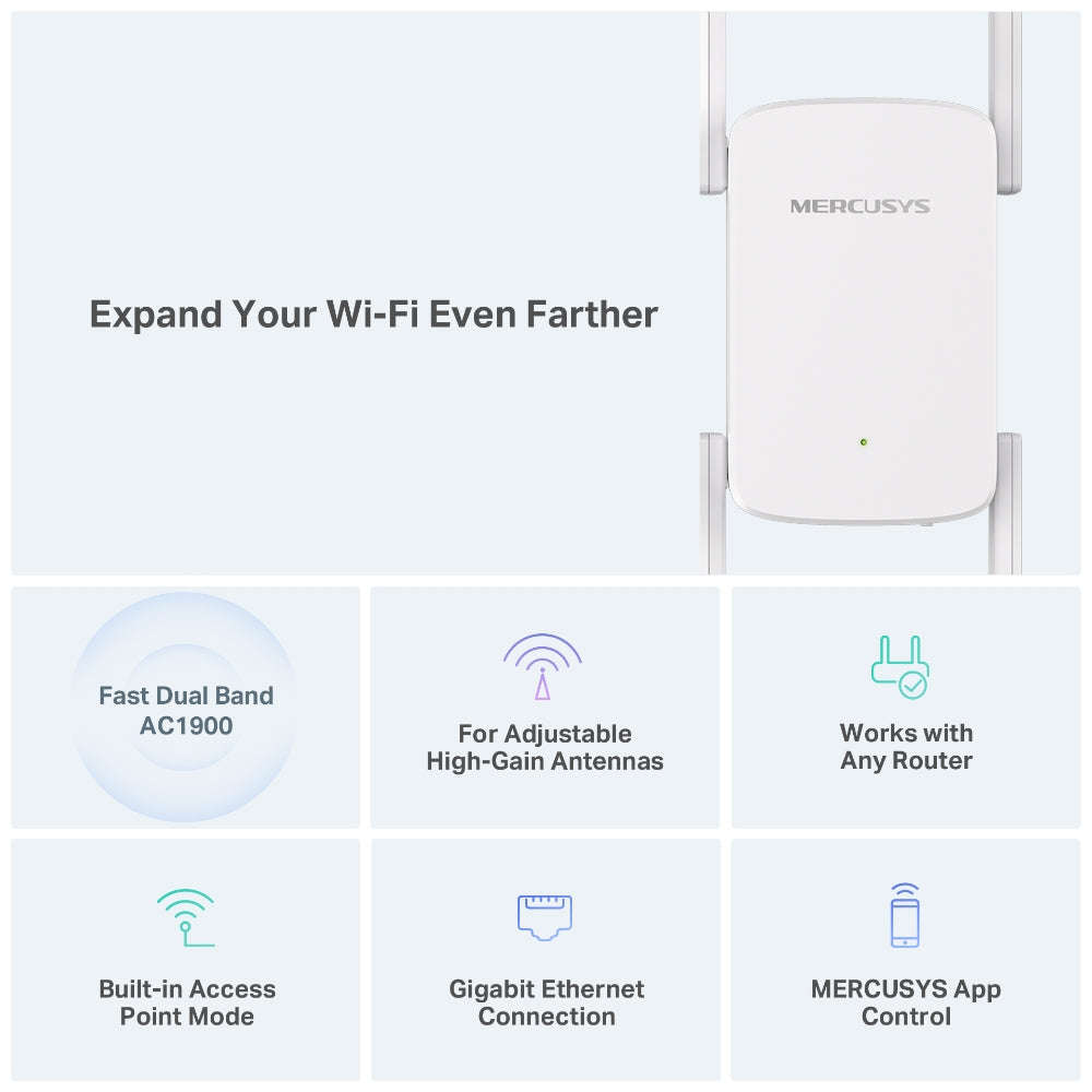 Mercusys ME50G AC1900 WiFi Range Extender