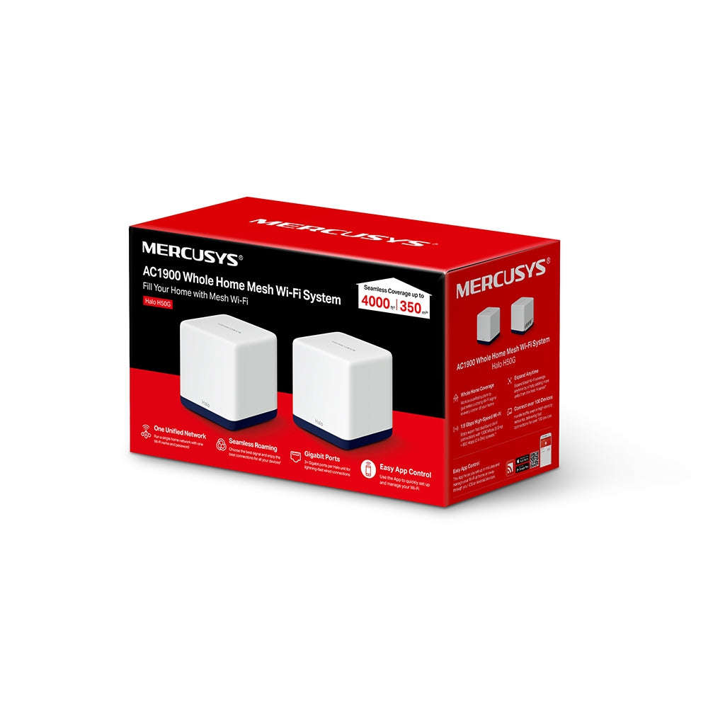 Mercusys Halo H50G AC1900 Whole Home Mesh Wi-Fi System 2-Pack