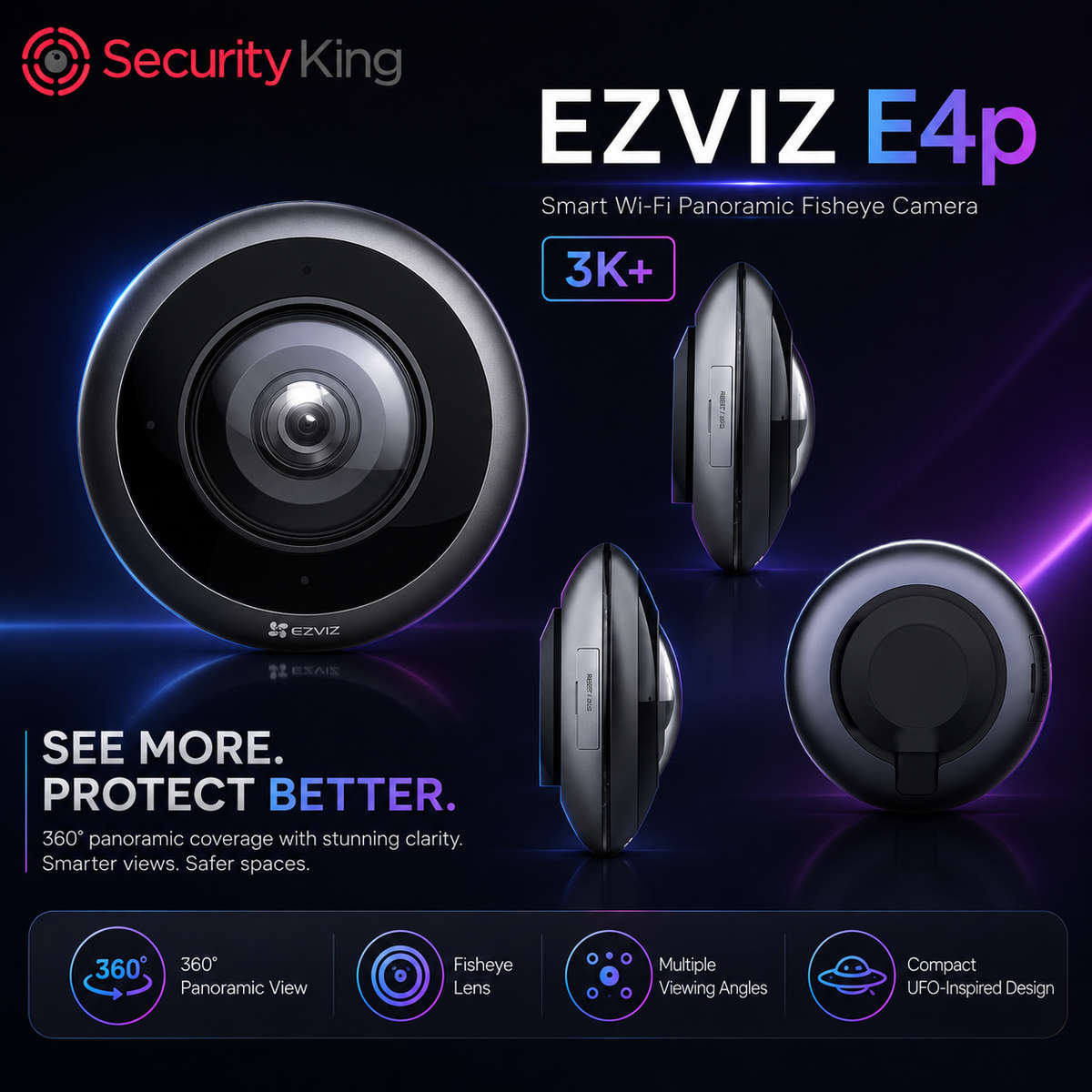 EZVIZ E4p 6mp Panoramic Camera