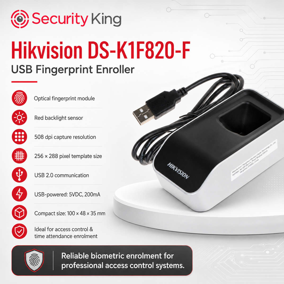 Hikvision Fingerprint Enrollment Reader