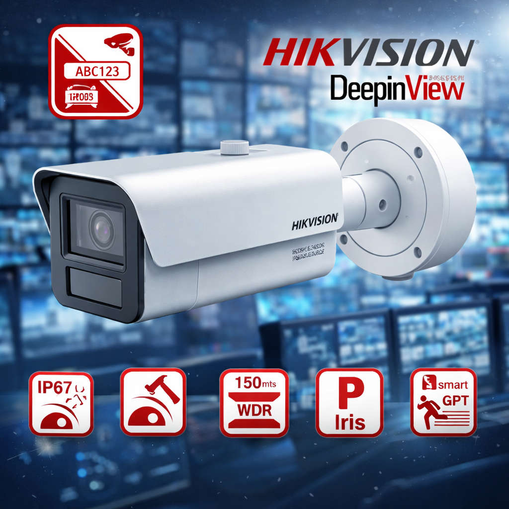 Hikvision 4MP ANPR IR Varifocal Bullet Network Camera 8mm - 32mm