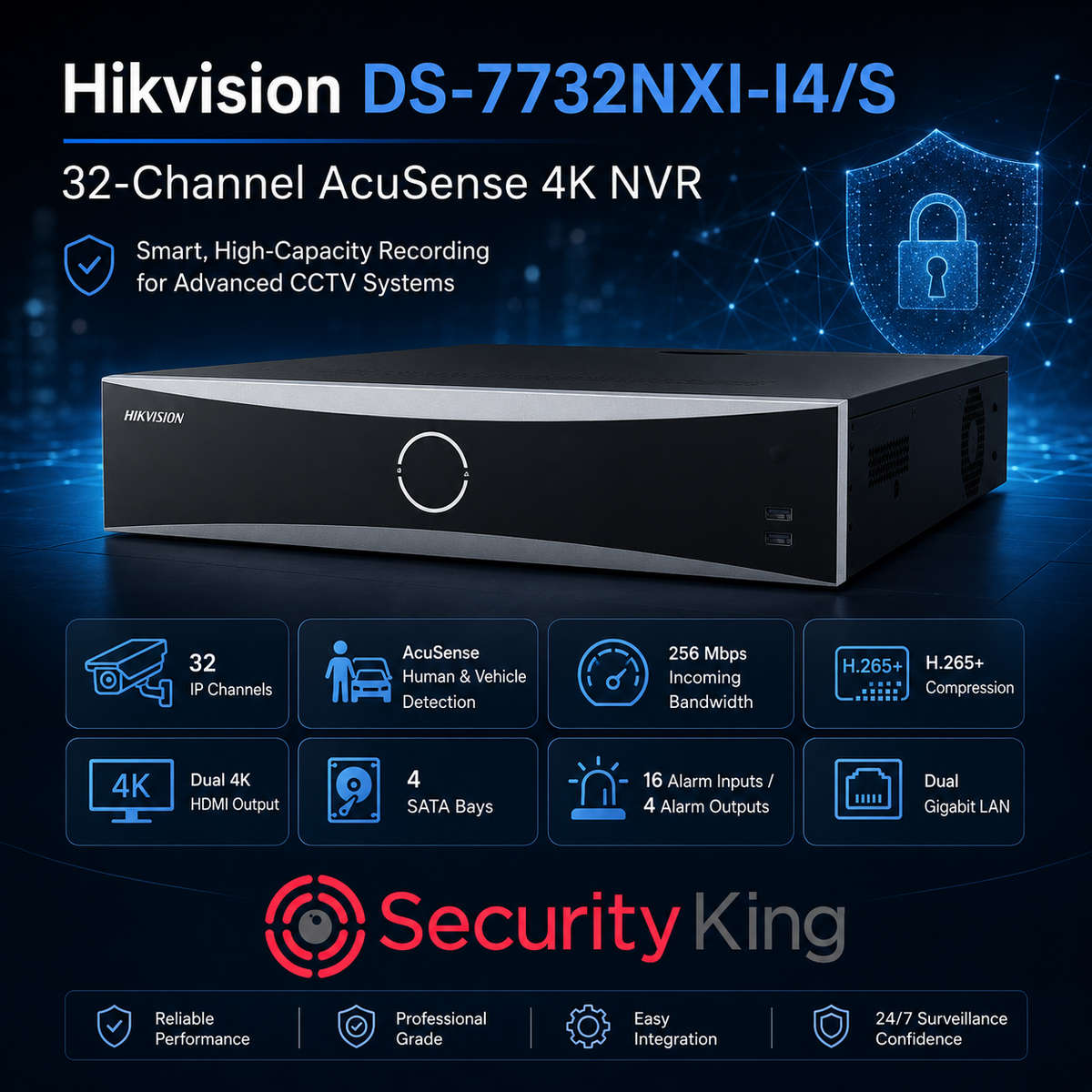 Hikvision 32 Channel AcuSense 4K NVR Pro Series