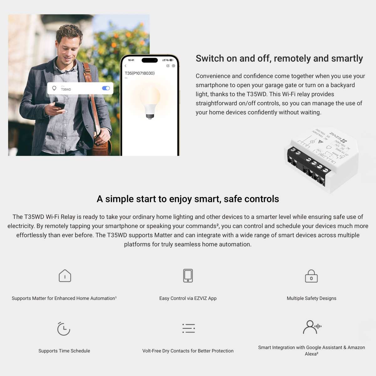 EZVIZ T35WD Smart Home Wi-Fi Relay