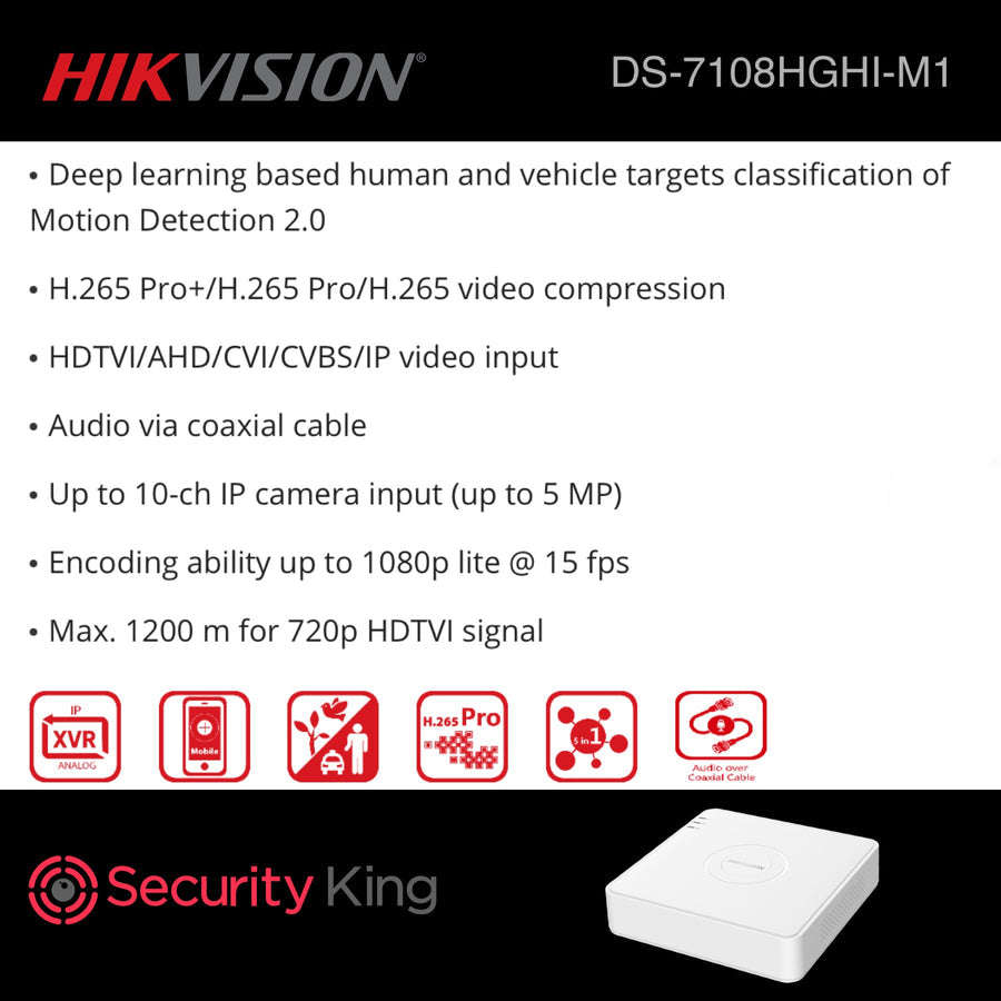 Hikvision 8 Channel Smart-Hybrid Audio CCTV Kit