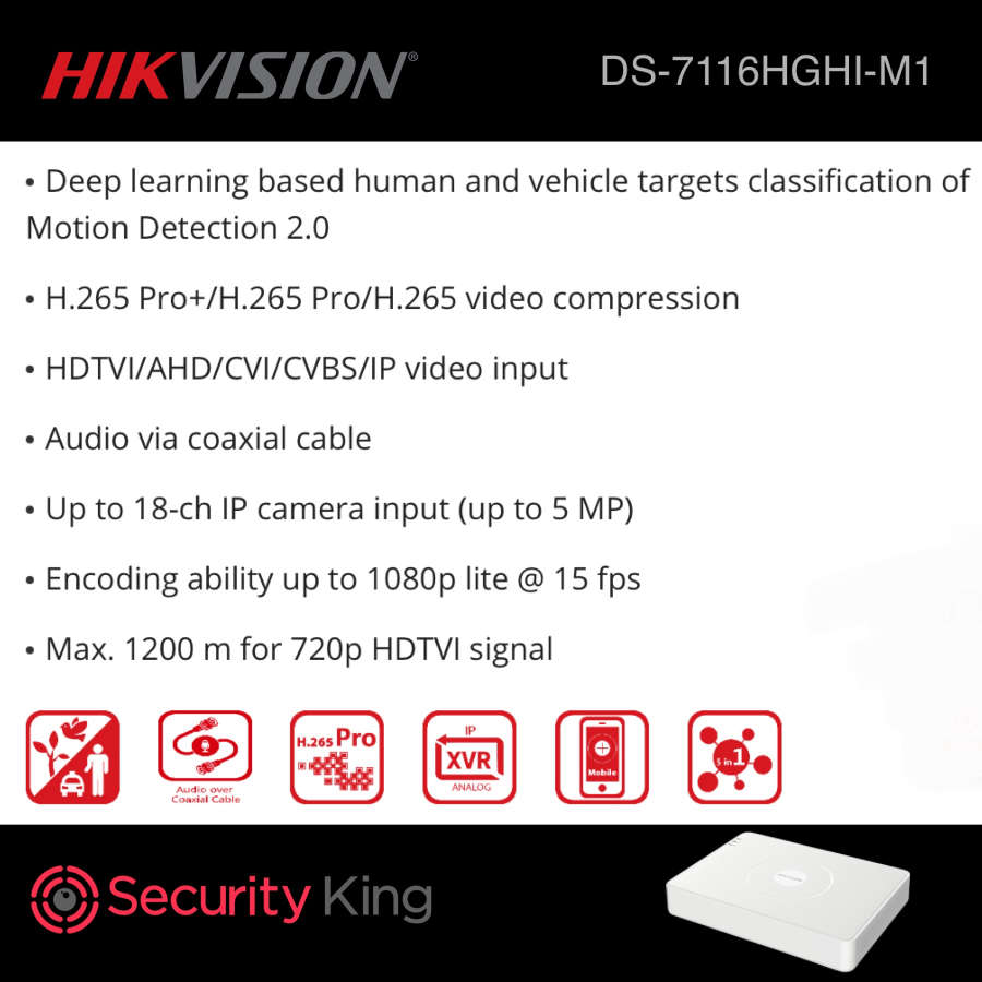 Hikvision 16 Channel HD Turbo DVR H.265