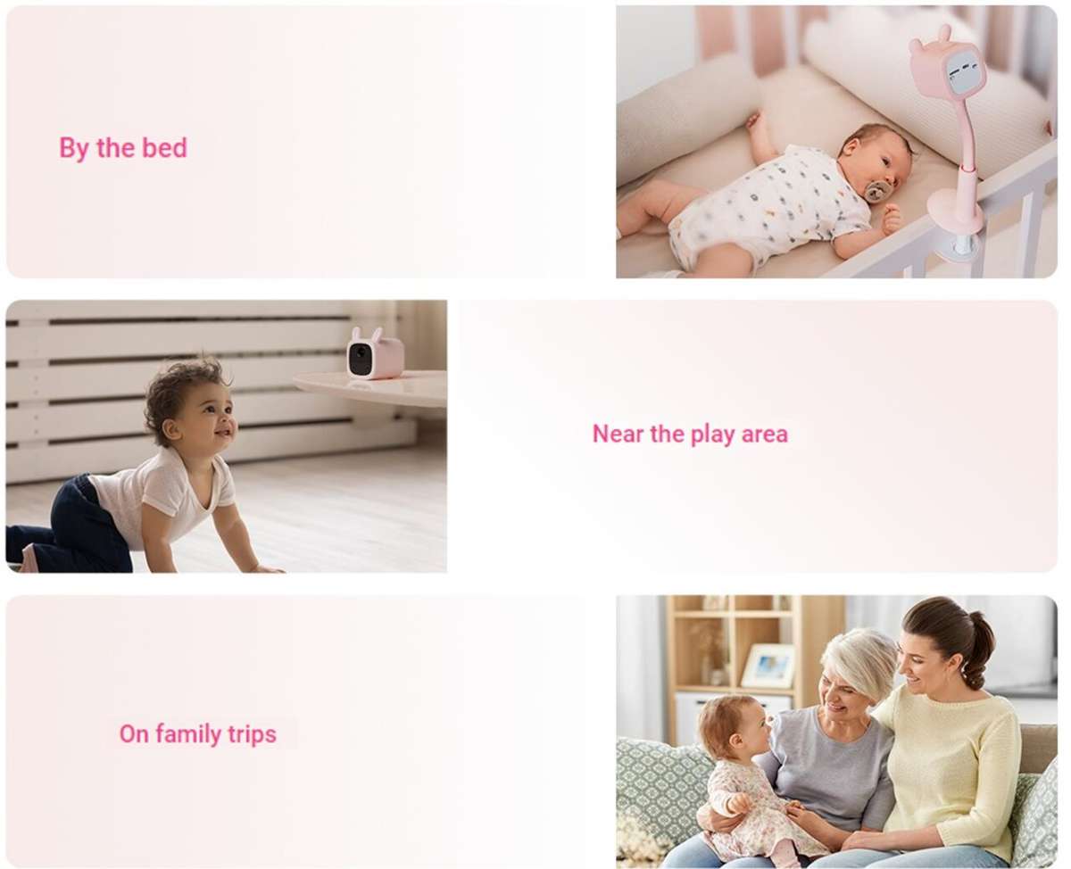 EZVIZ BM1 Battery-Powered Baby Monitor (Pink)