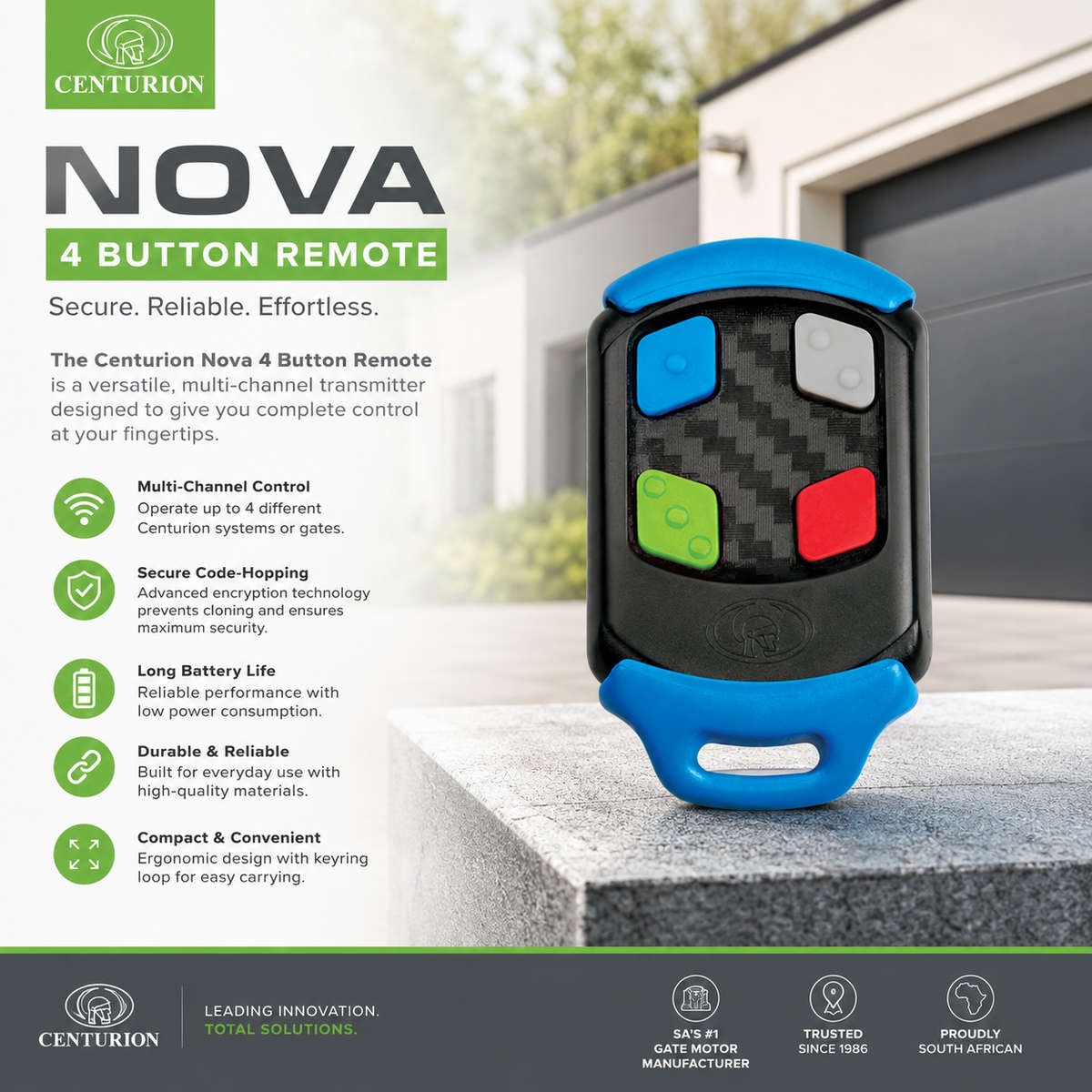 Centurion Nova 4 Button Remote