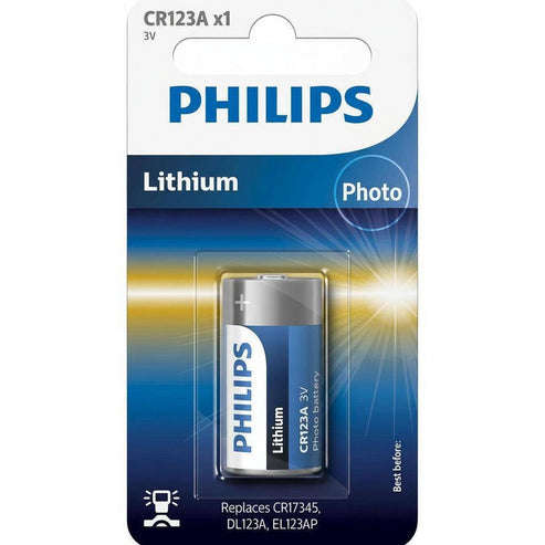 Philips CR123A 3V Lithium Battery