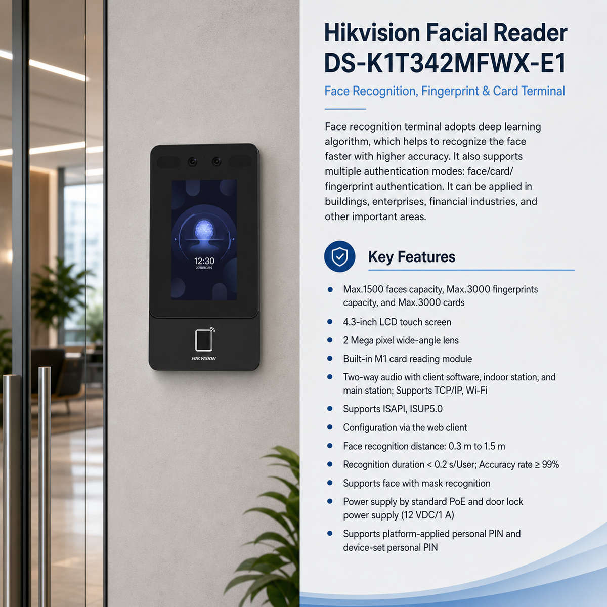 Hikvision Face Recognition, Fingerprint & Card Terminal