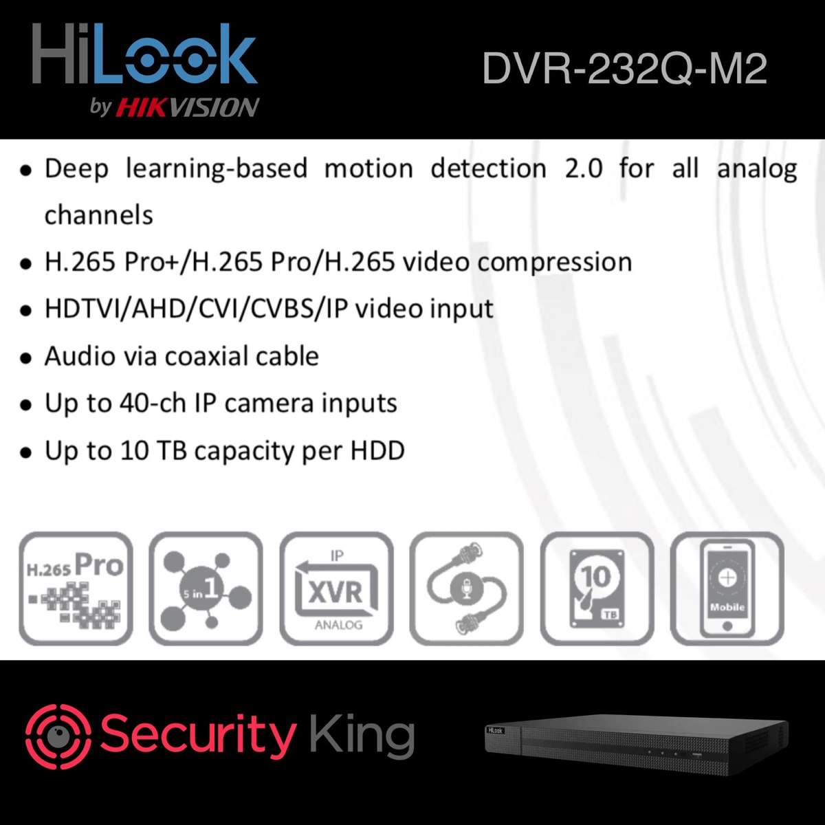 HiLook 32 Channel DVR - 3K/5MP
