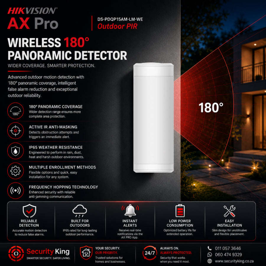 Hikvision AX Pro Wireless 180° Panoramic Detector