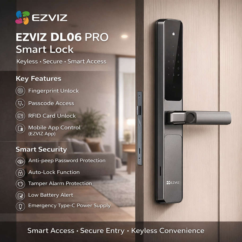 EZVIZ DL06 Pro Smart Fingerprint Door Lock