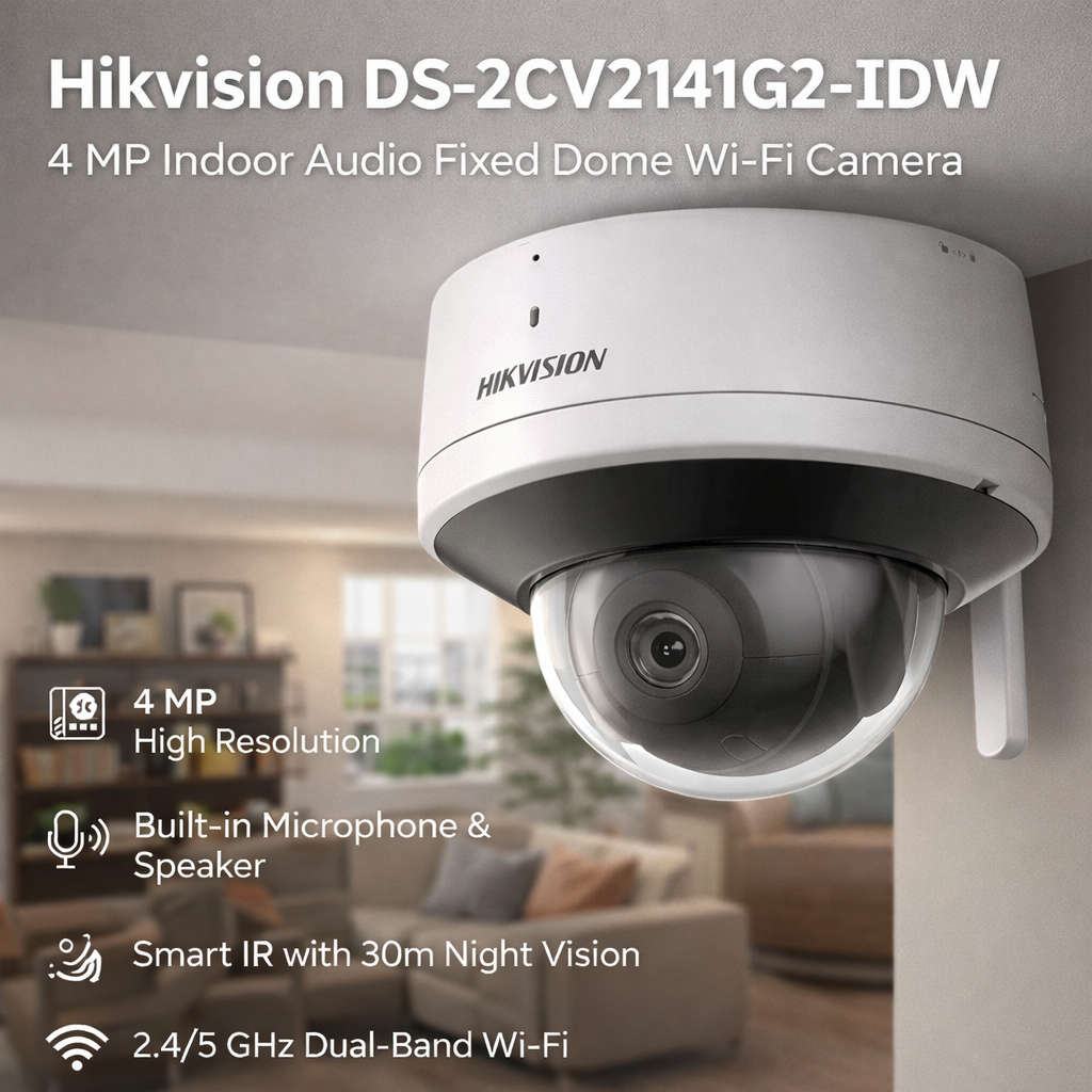 Hikvision 4 MP Outdoor Audio Fixed Dome WIFI Camera