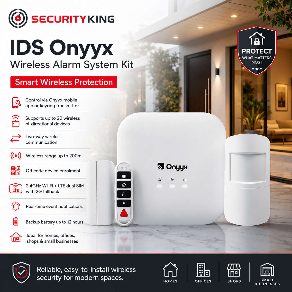 IDS Onyyx Wireless Alarm System Kit
