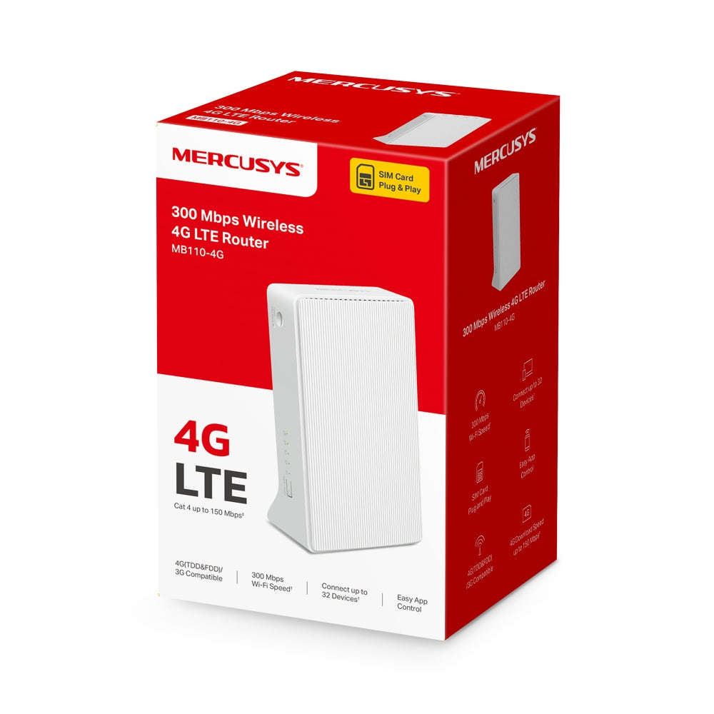 Mercusys Wireless 4G LTE Router - MB110 300Mbps