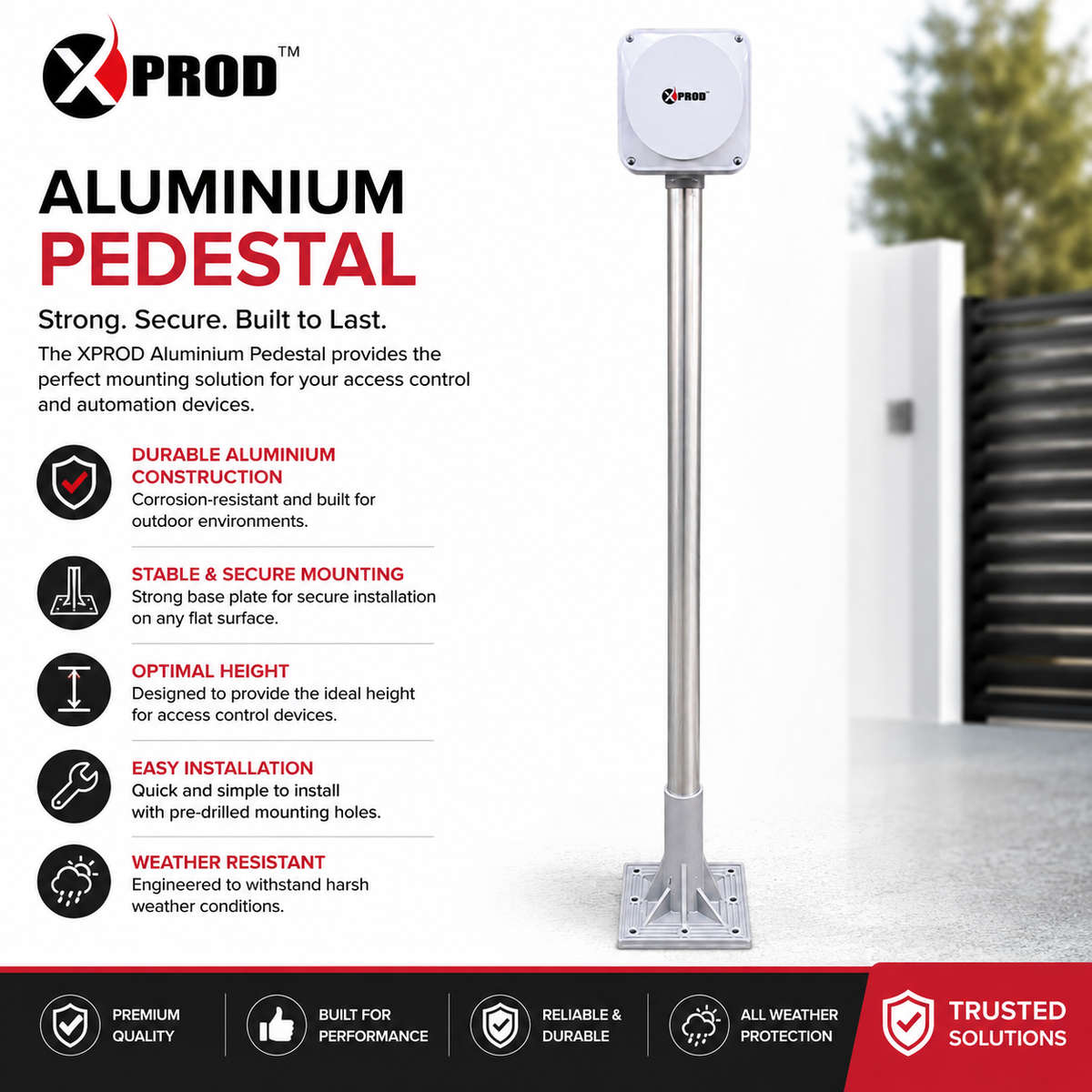 XPROD CCTV Camera Mounting Pole with Base Stand