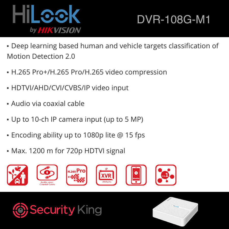 HiLook 8 Channel Smart Hybrid Kit