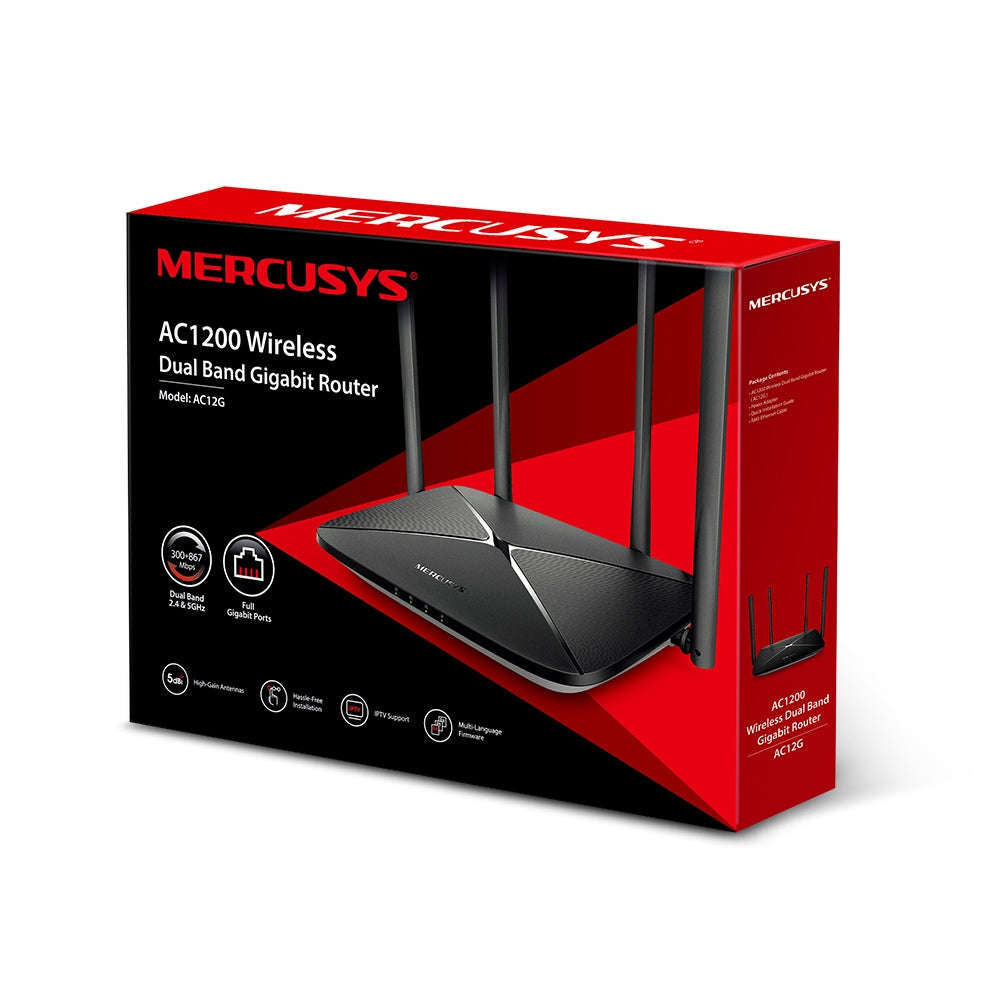 Mercusys AC12G AC1200 Wireless Dual Band Gigabit Router