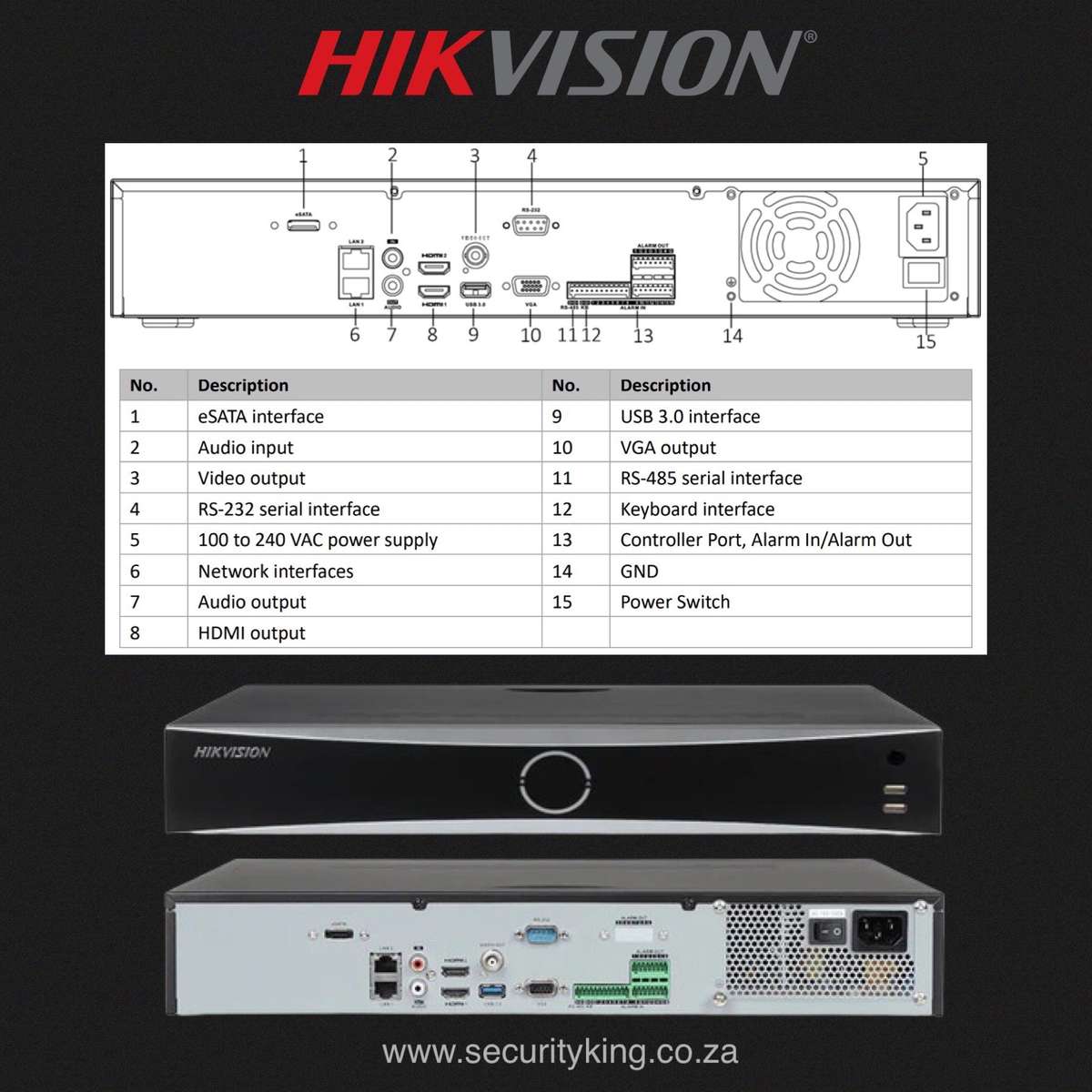 Hikvision 16 Channel Acusense POE 4K NVR