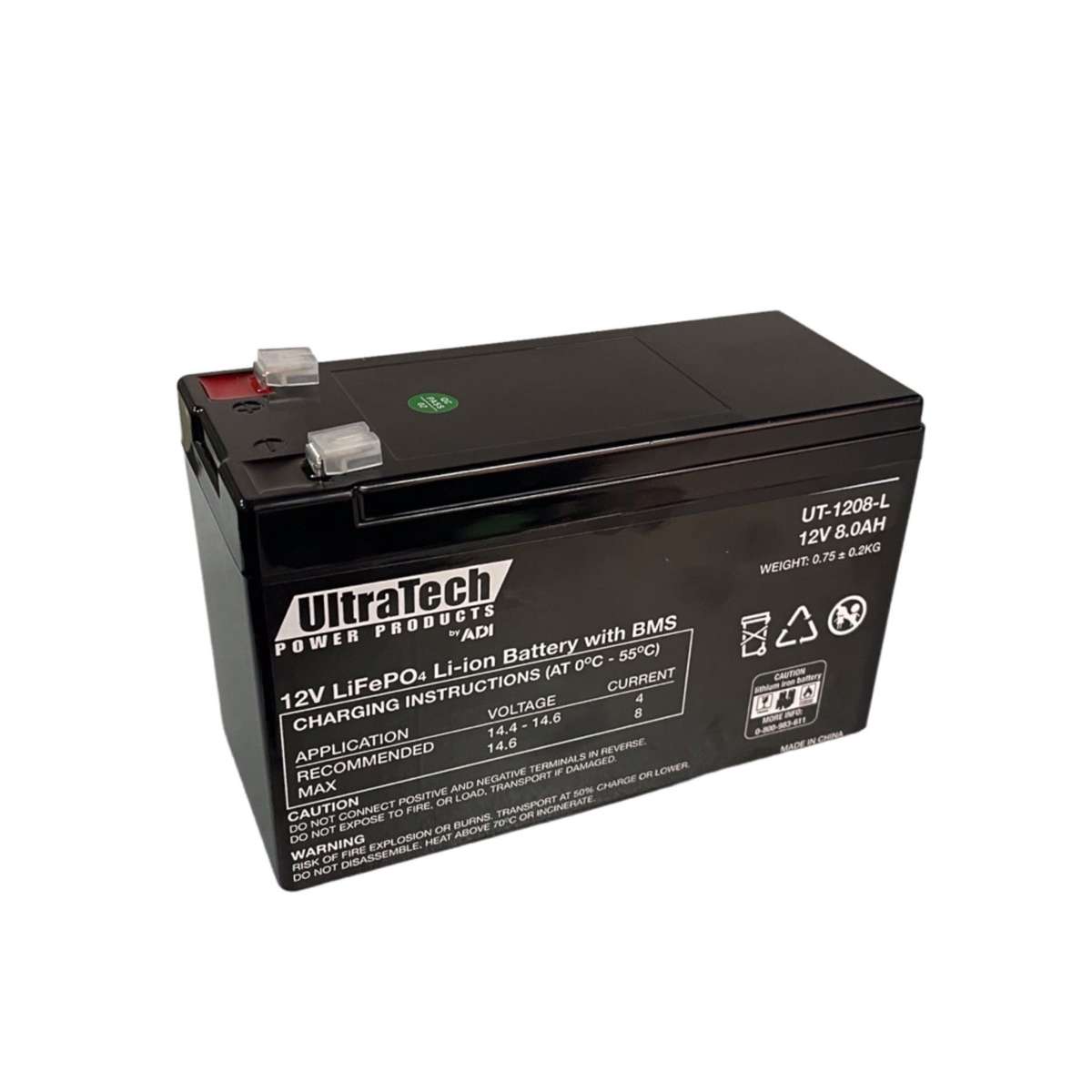 UltraTech 12V 8Ah Lithium Battery