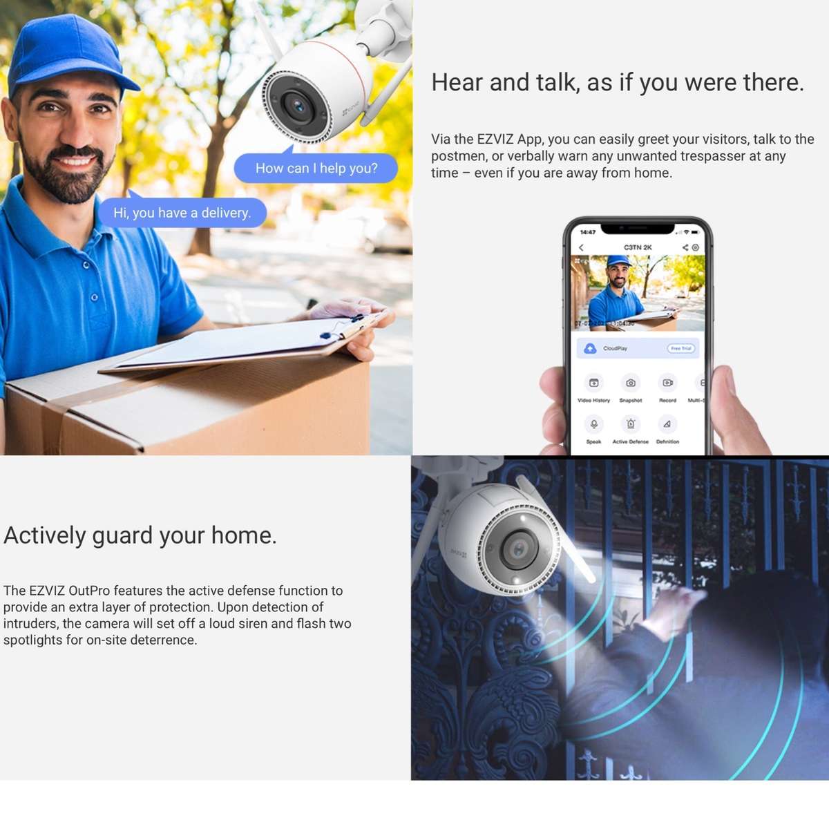 EZVIZ OutPro 2K - Outdoor Colour Night Vision WiFi Security Camera