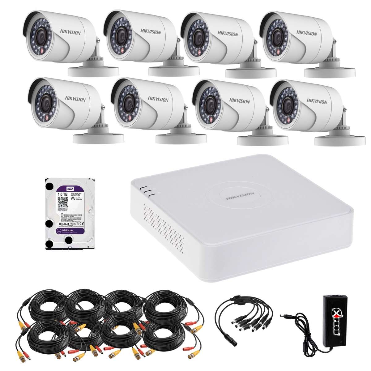Hikvision 8 Channel 1080P DIY CCTV Kit
