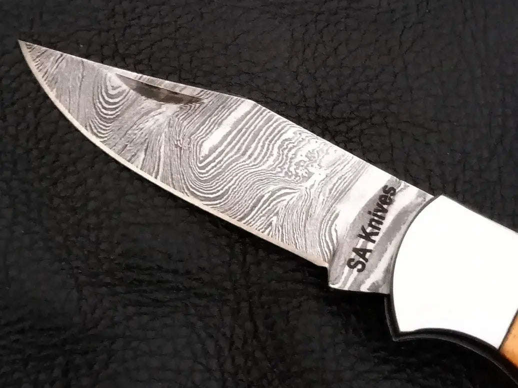 Damascus Steel Folding Knife-C81