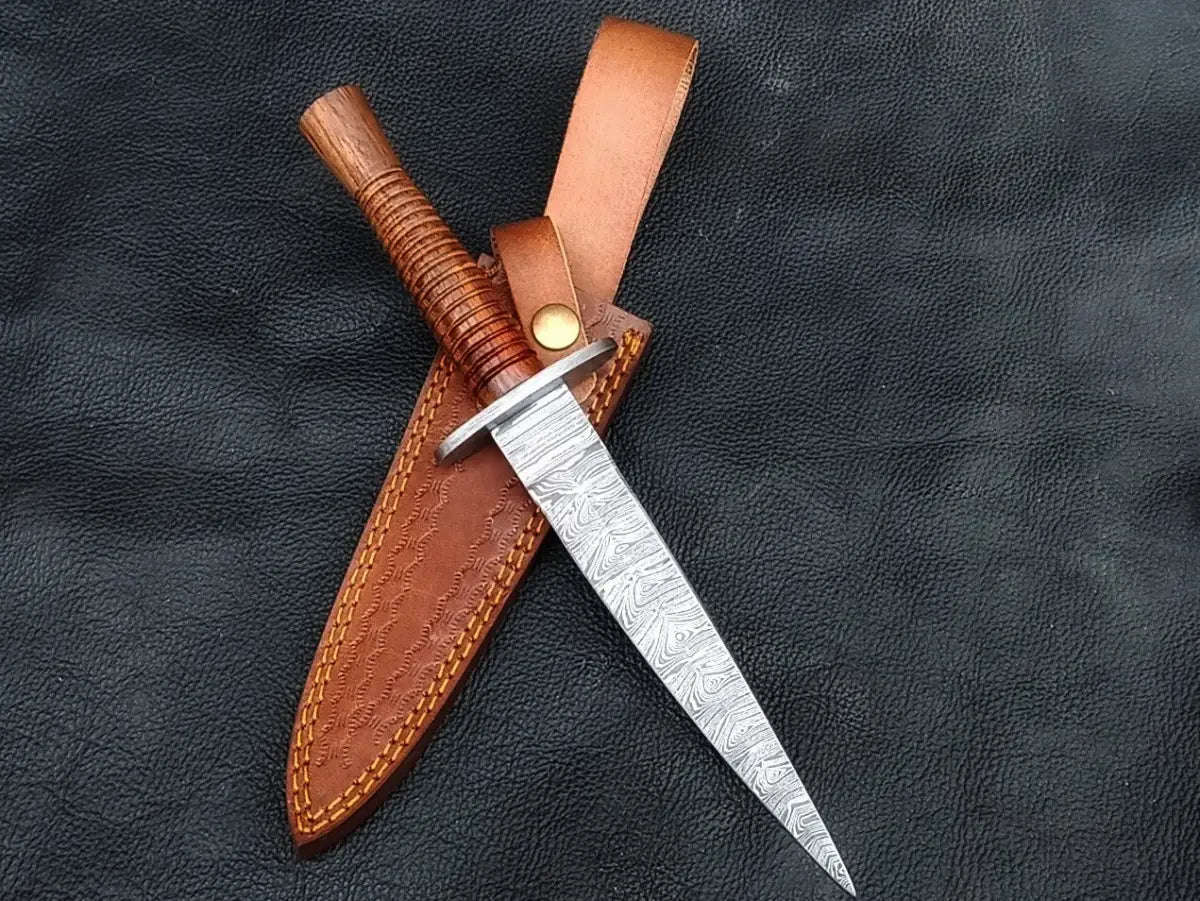 Handmade Damascus Steel British Commando Dagger - C252