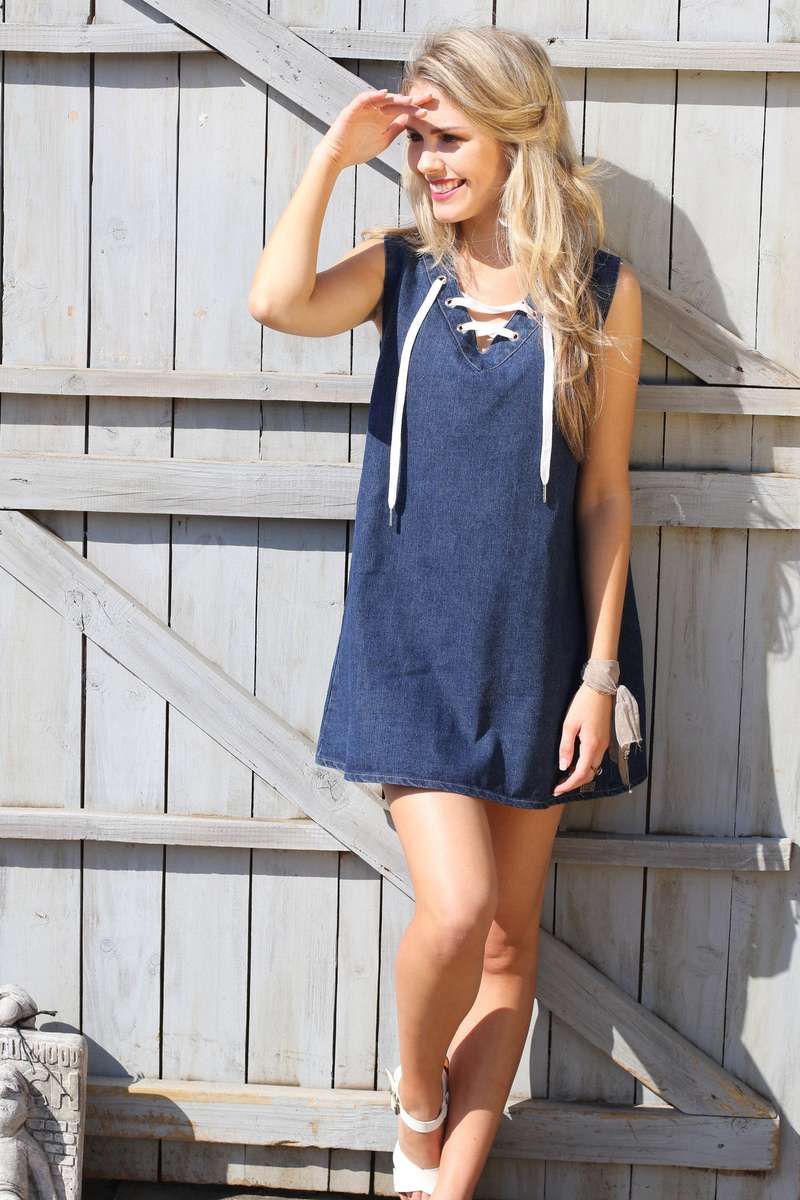 Denim Tunic Dress - M