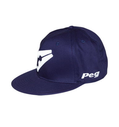 Baseball Flat Cap -Navy and White - 7