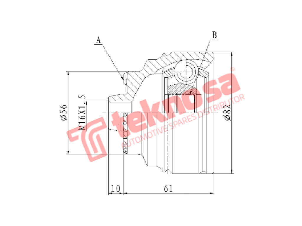 INNER CV JOINT - BM3009 (TEKNOSA)