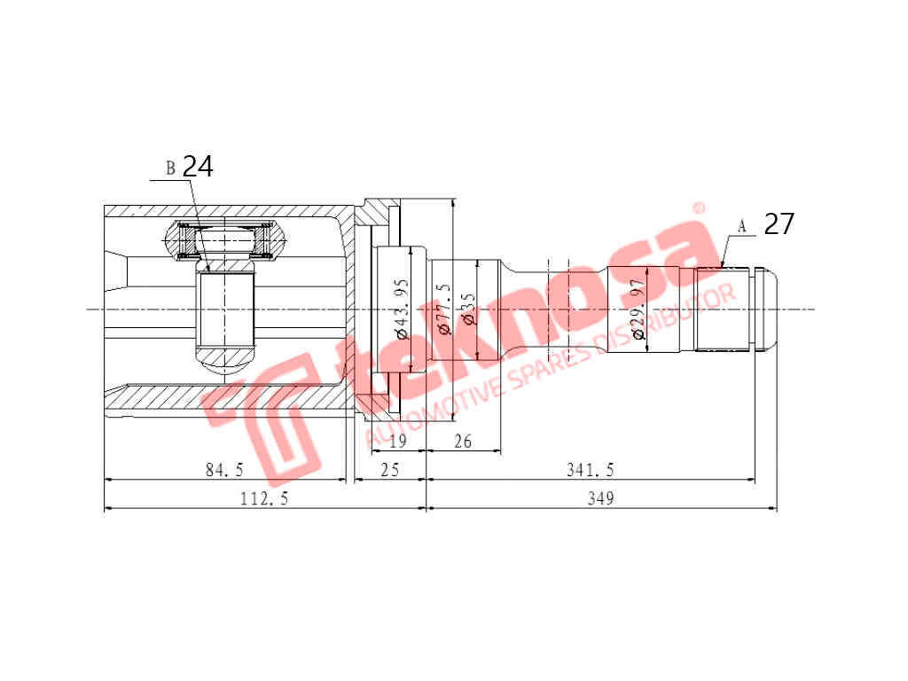 INNER CV JOINT - BM4012 (TEKNOSA)