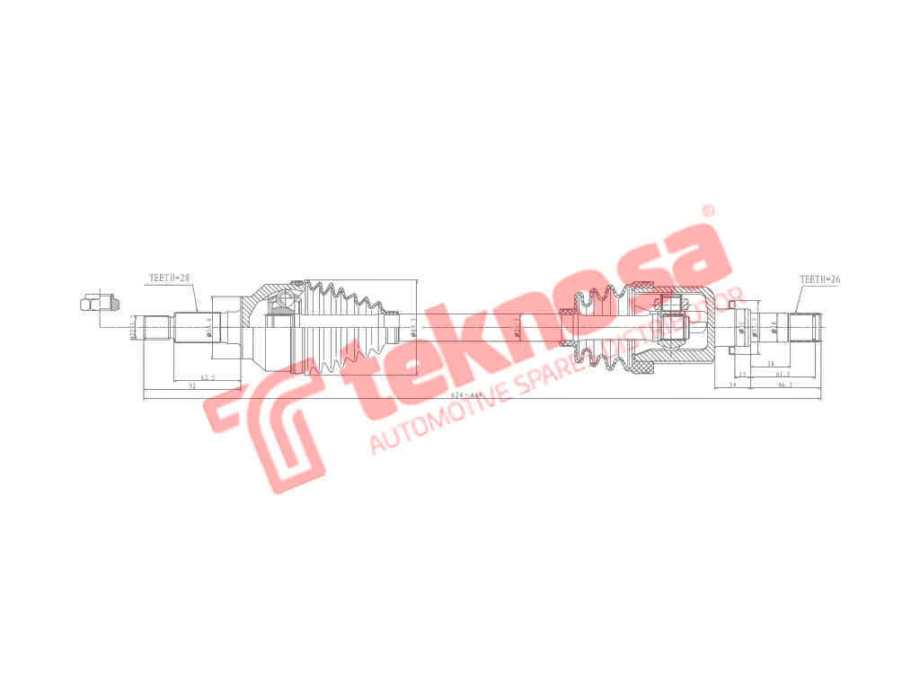 DRIVESHAFT - DMA106 (TEKNOSA)