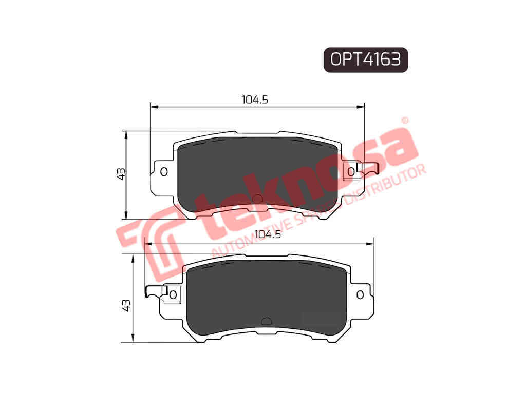BRAKE PAD SET - OPT4163 (OPTIMA)