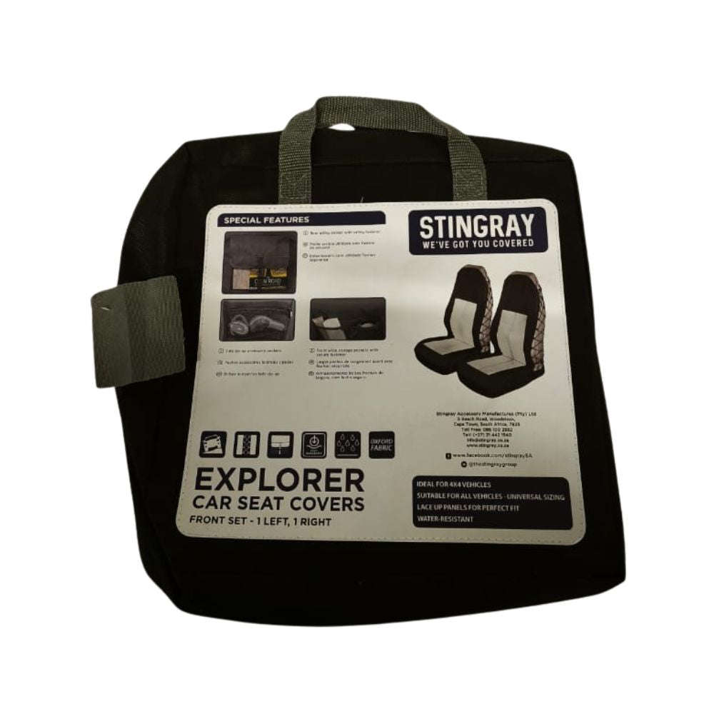 2 Pcs Heavy Duty Poly Canvas Seat Cover - Front