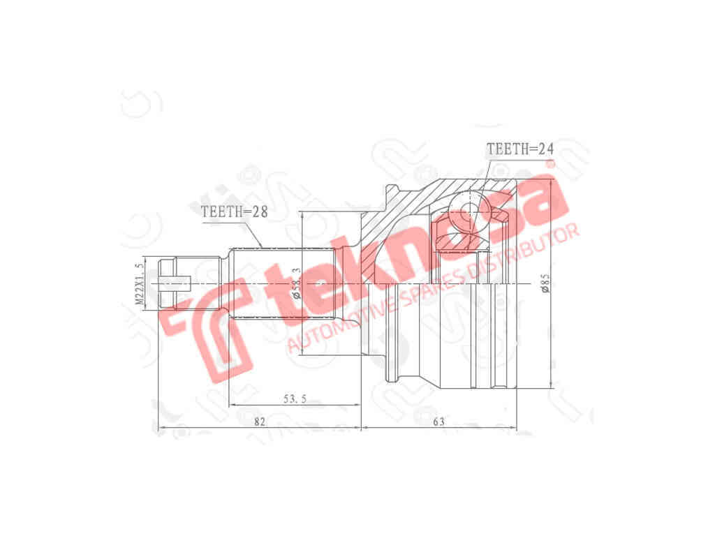 OUTER CV JOINT - SU3012 (TEKNOSA)