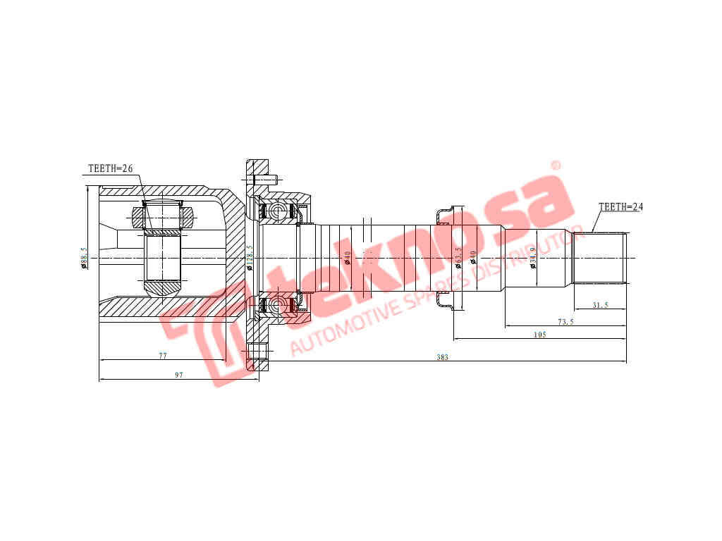 INNER CV JOINT - TO4036 (TEKNOSA)