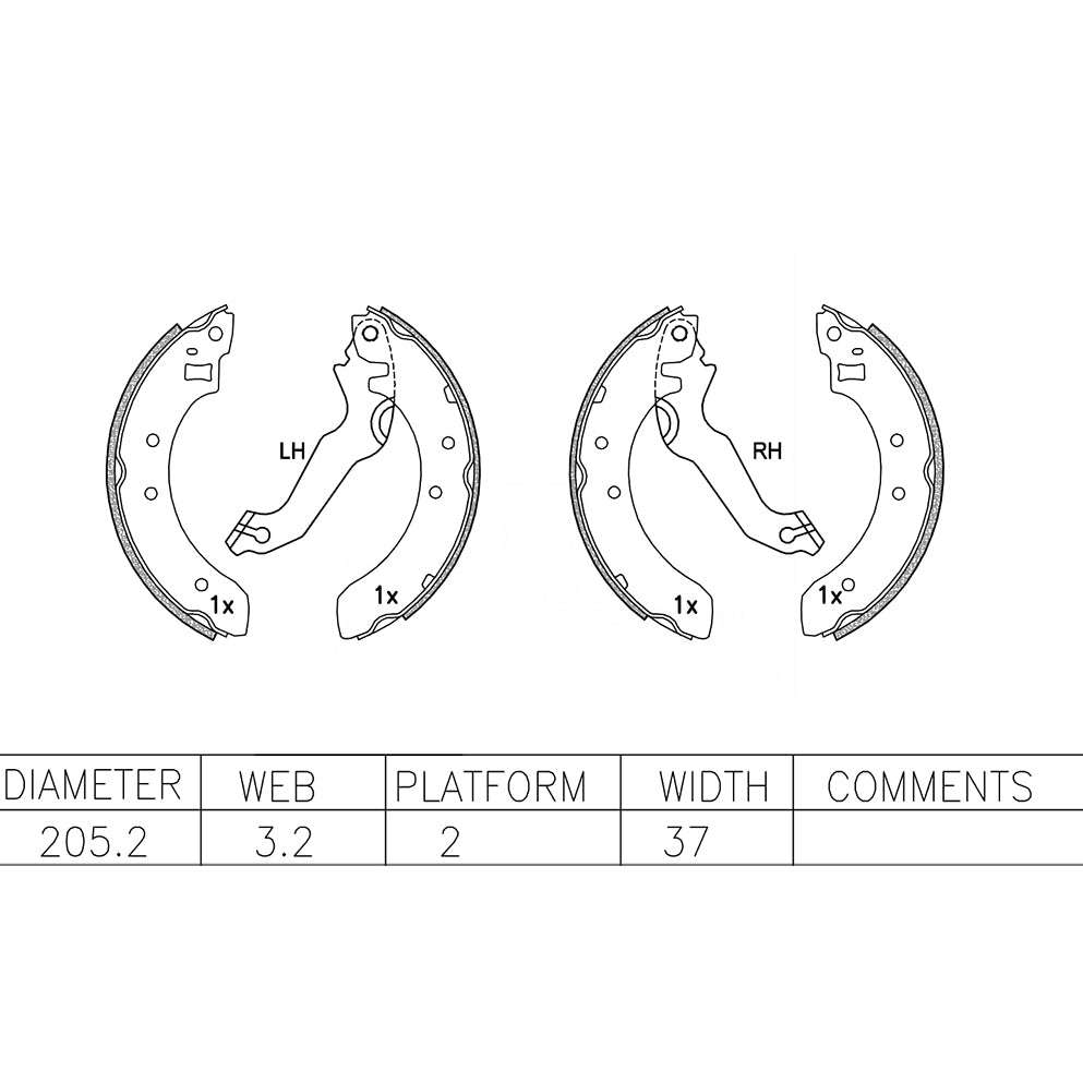Brake Shoes - Ate526Bs (Ate)