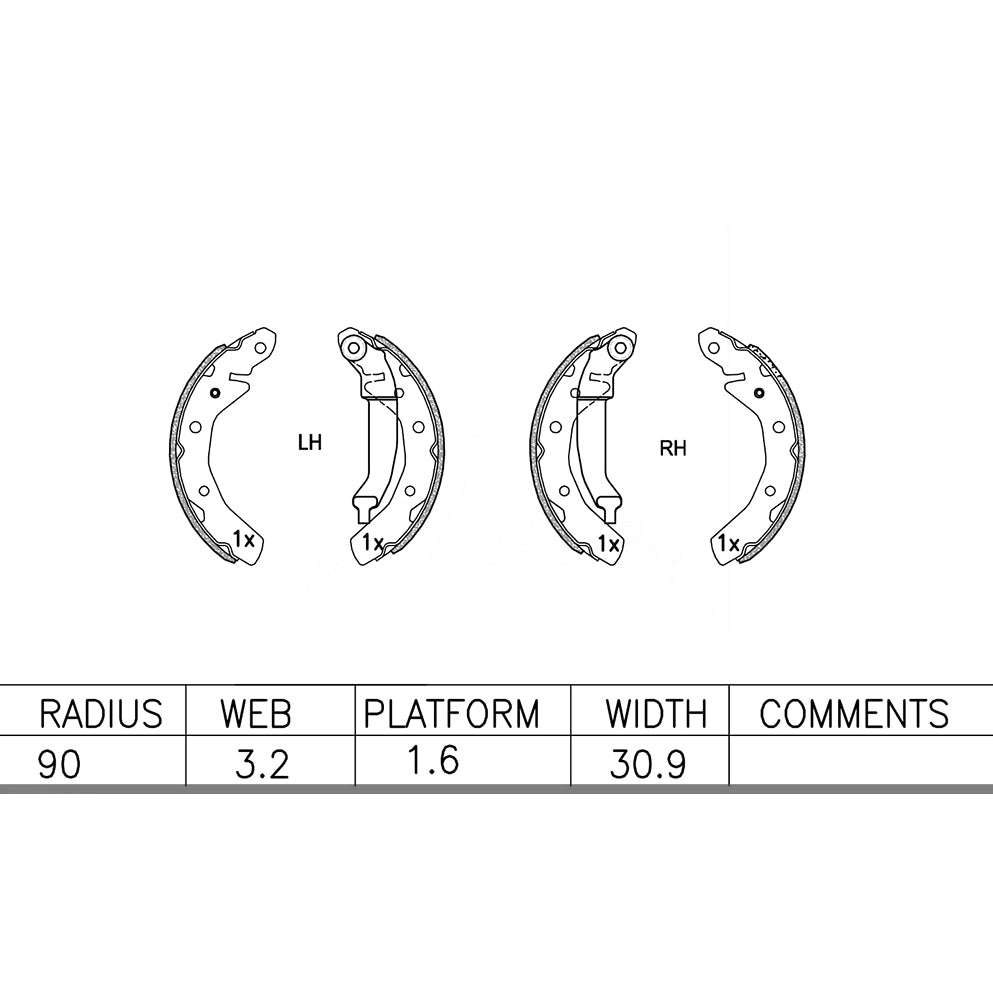 Brake Shoes - Ate613Bs (Ate)