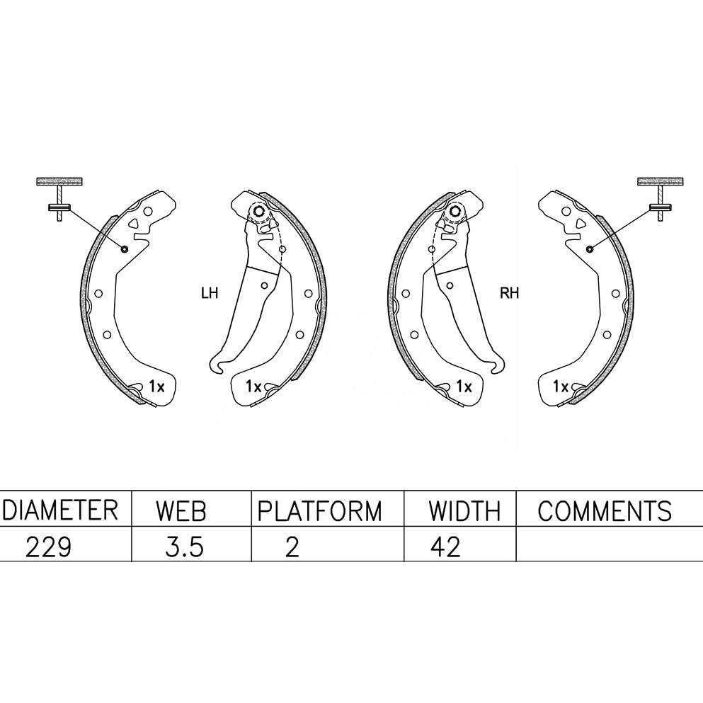 Brake Shoes - Ate623Bs (Ate)