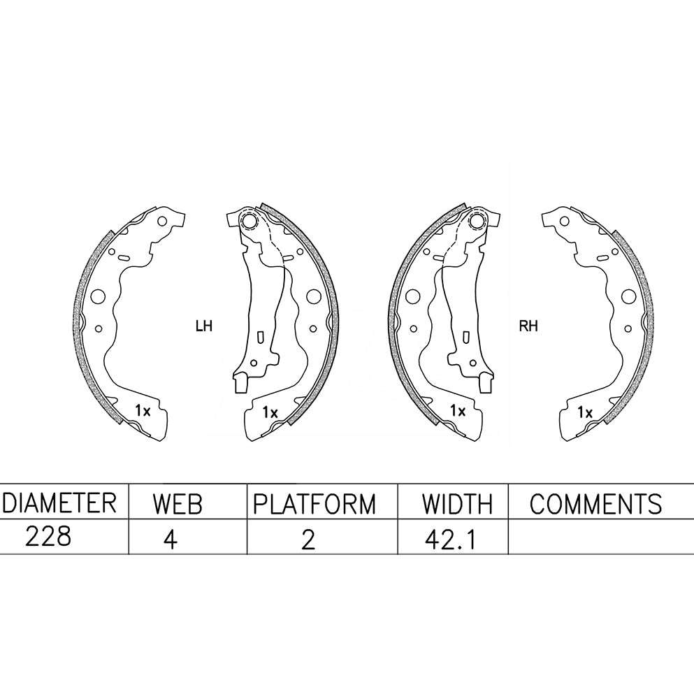 Brake Shoes - Ate852Bs (Ate)