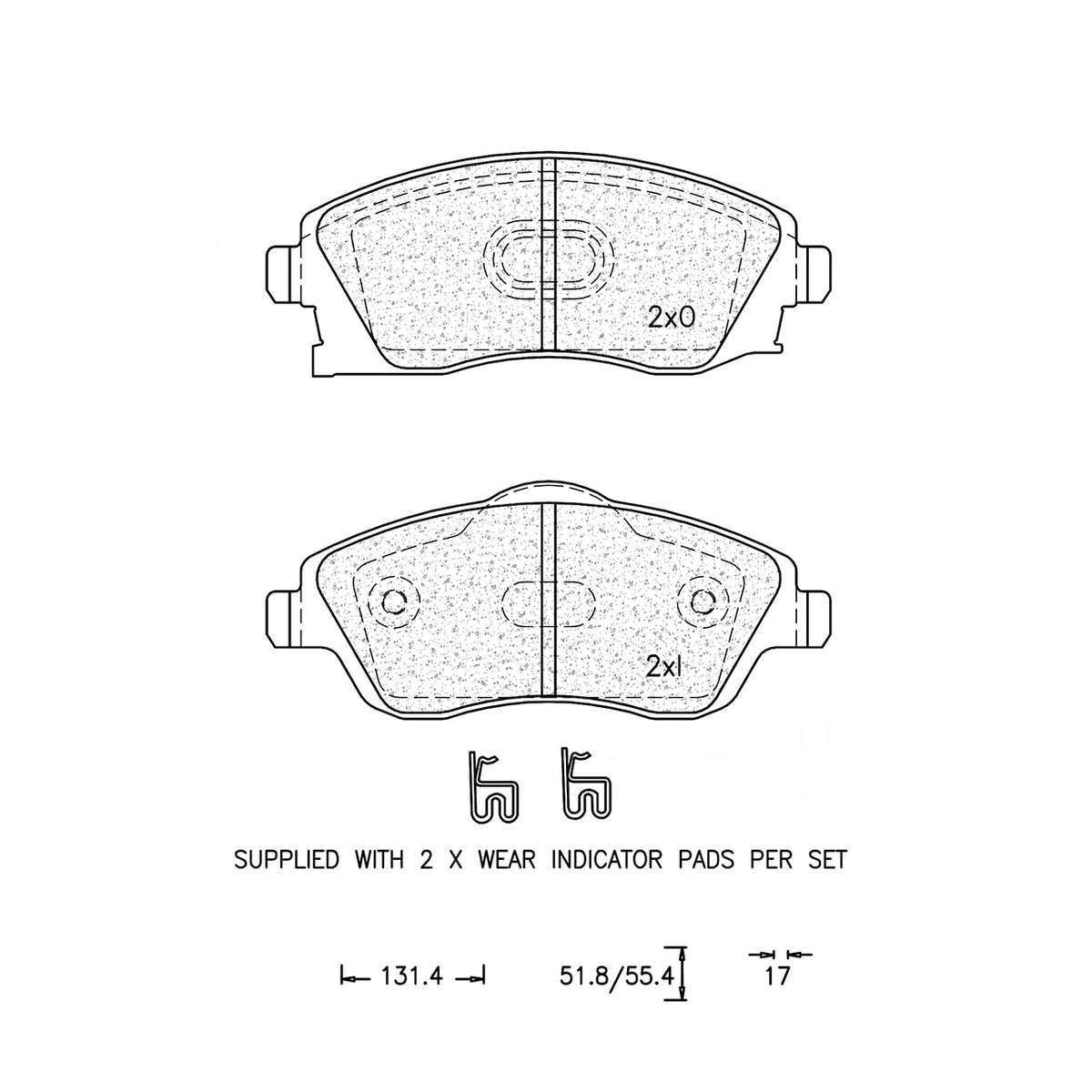 Brake Pad Set - Ate861 (Ate)