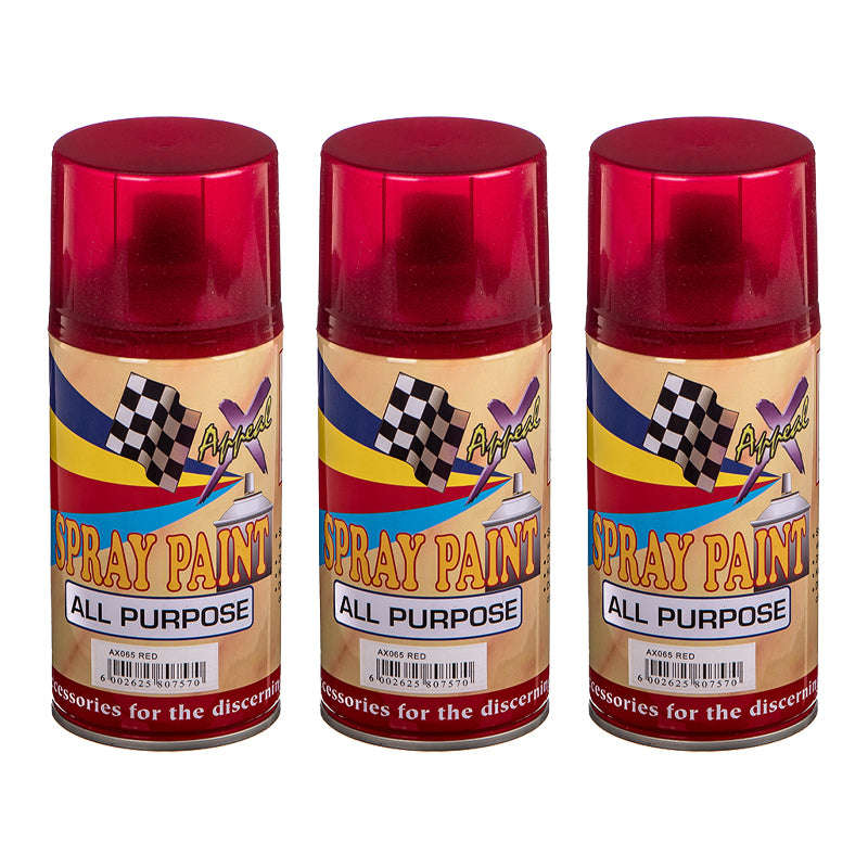 Spray Paint Metallic Red (250ml x 3)