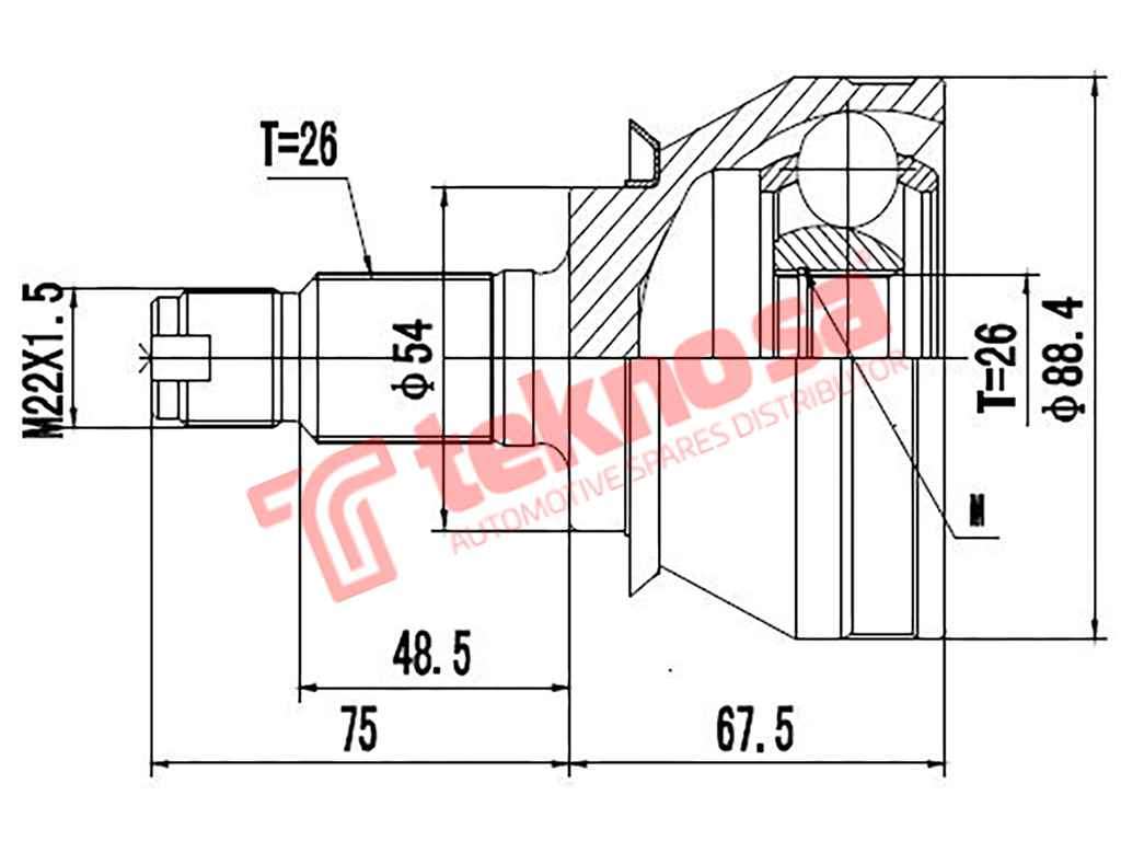 Outer Cv Joint - Bm3004 (Teknosa)