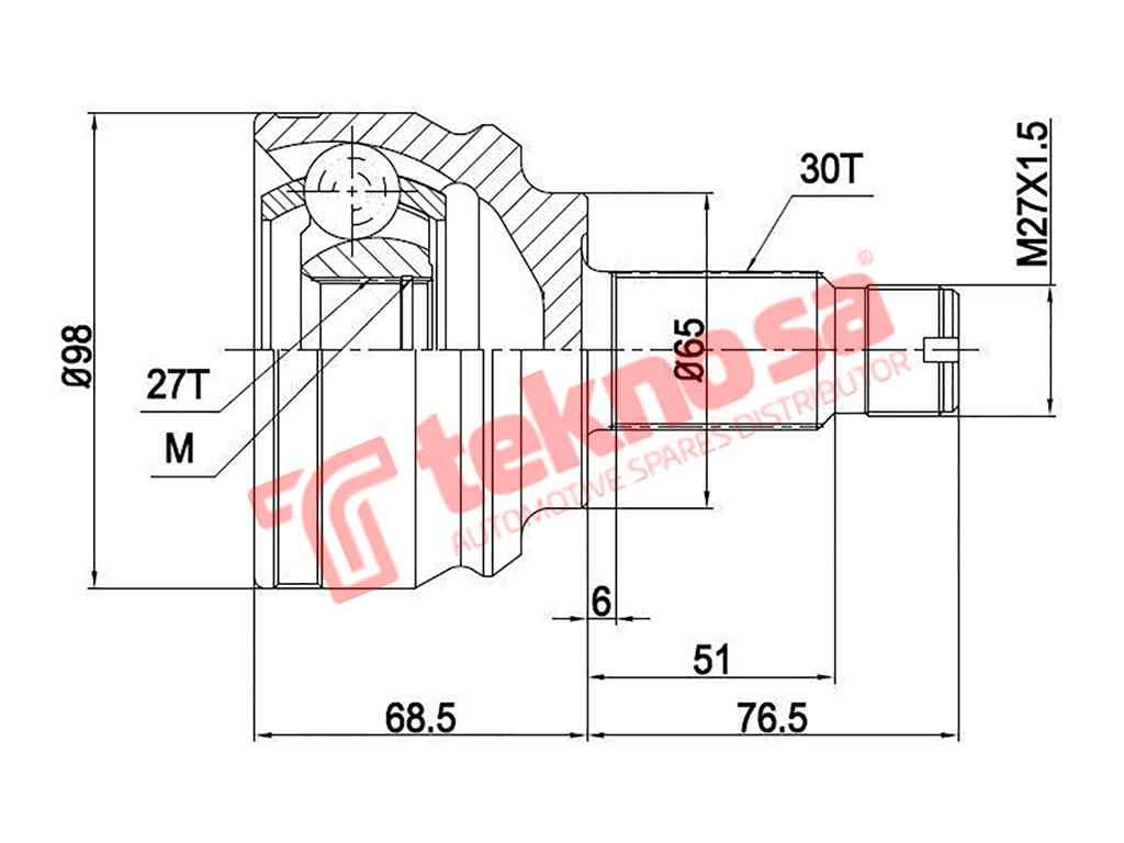 OUTER CV JOINT - BM5710 (TEKNOSA)