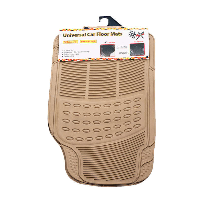 Pvc Mat Set - 4 Piece: Tan