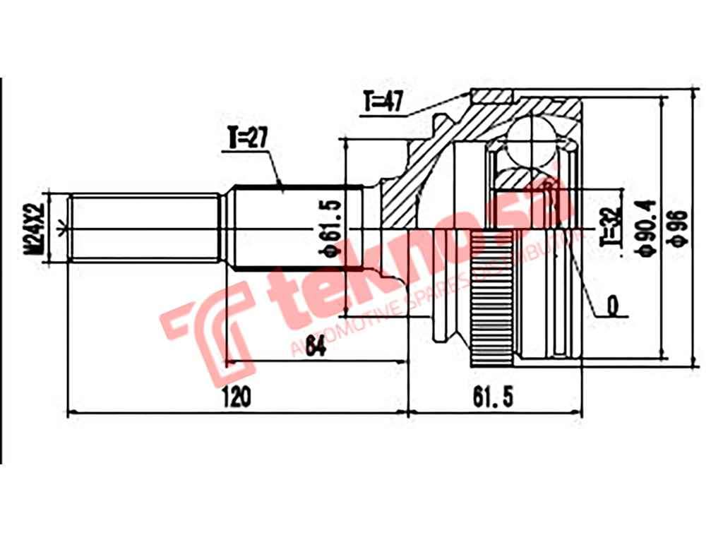 OUTER CV JOINT - GM3011A (TEKNOSA)