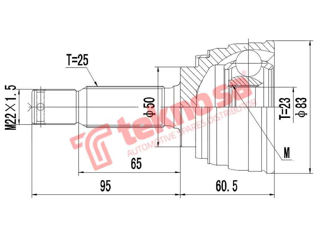 OUTER CV JOINT - MI5912 (TEKNOSA)